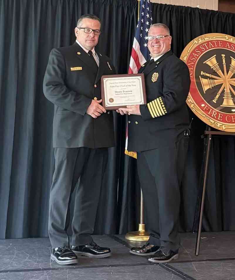 News Image Salina Fire Chief Shane Pearson Named Kansas State Fire Chief of the Year